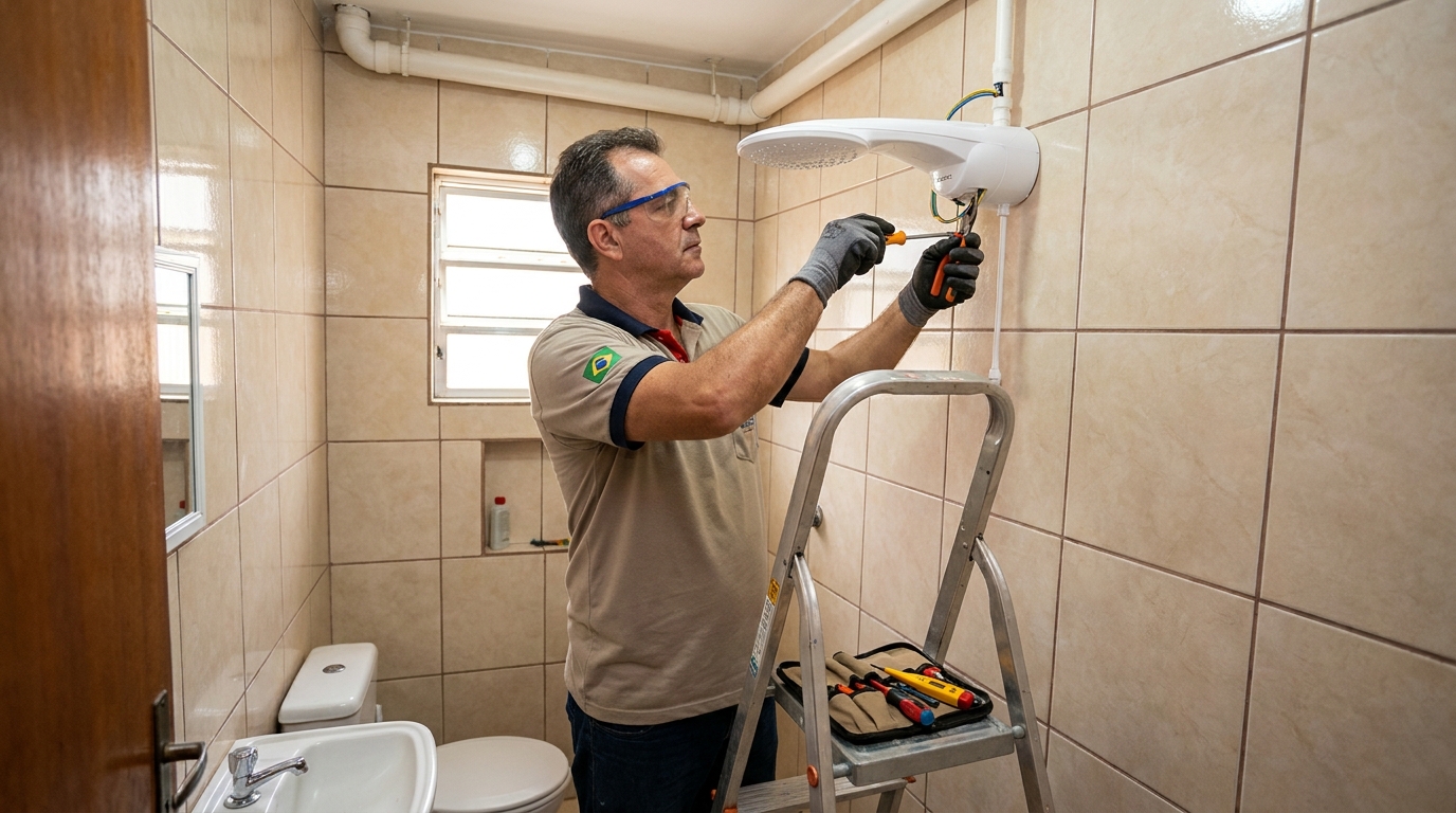 Substituição de Chuveiro Antigo em Porto Velho‑RO